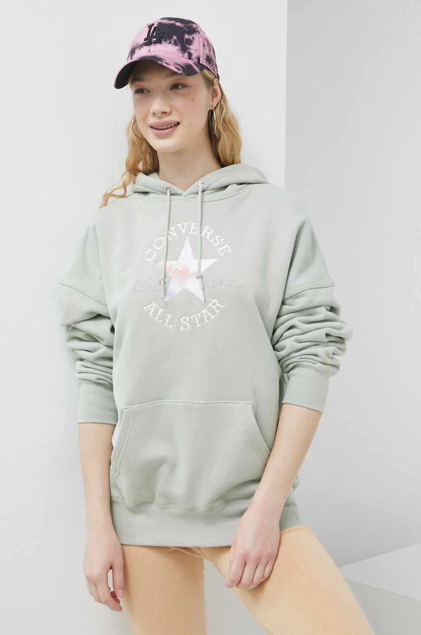 Mikina Converse All Star Patch Oversized Hoodie Zelené | 10024525.A05, 0