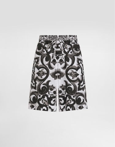 Šortky Dolce & Gabbana Dolce & Gabbana Majolica-Print Poplin Shorts Rôznofarebný | GV37ATGJ618IZ3TN, 0