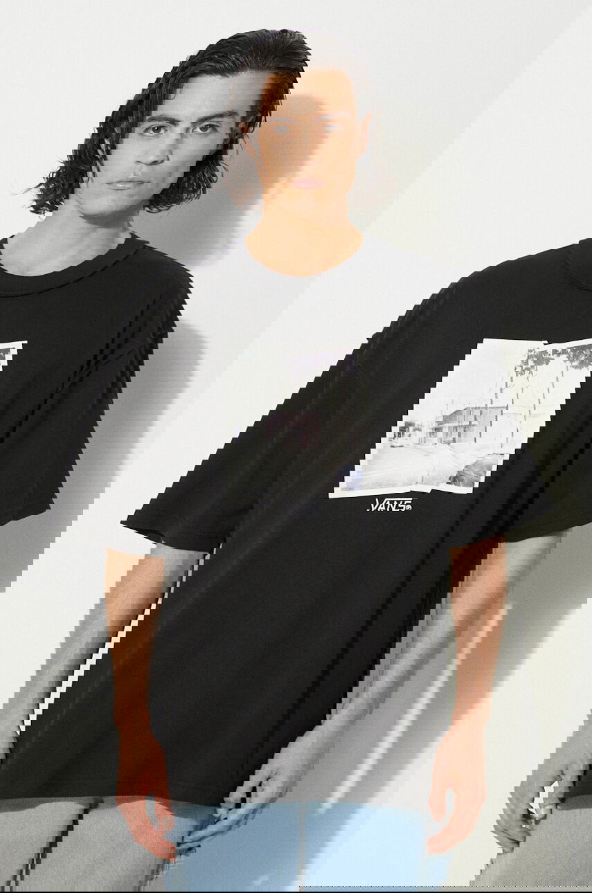 Tričko Vans Premium Classics LX Broadway Oversized Graphic T-Shirt Čierna | VN000HQ8BLK1, 0