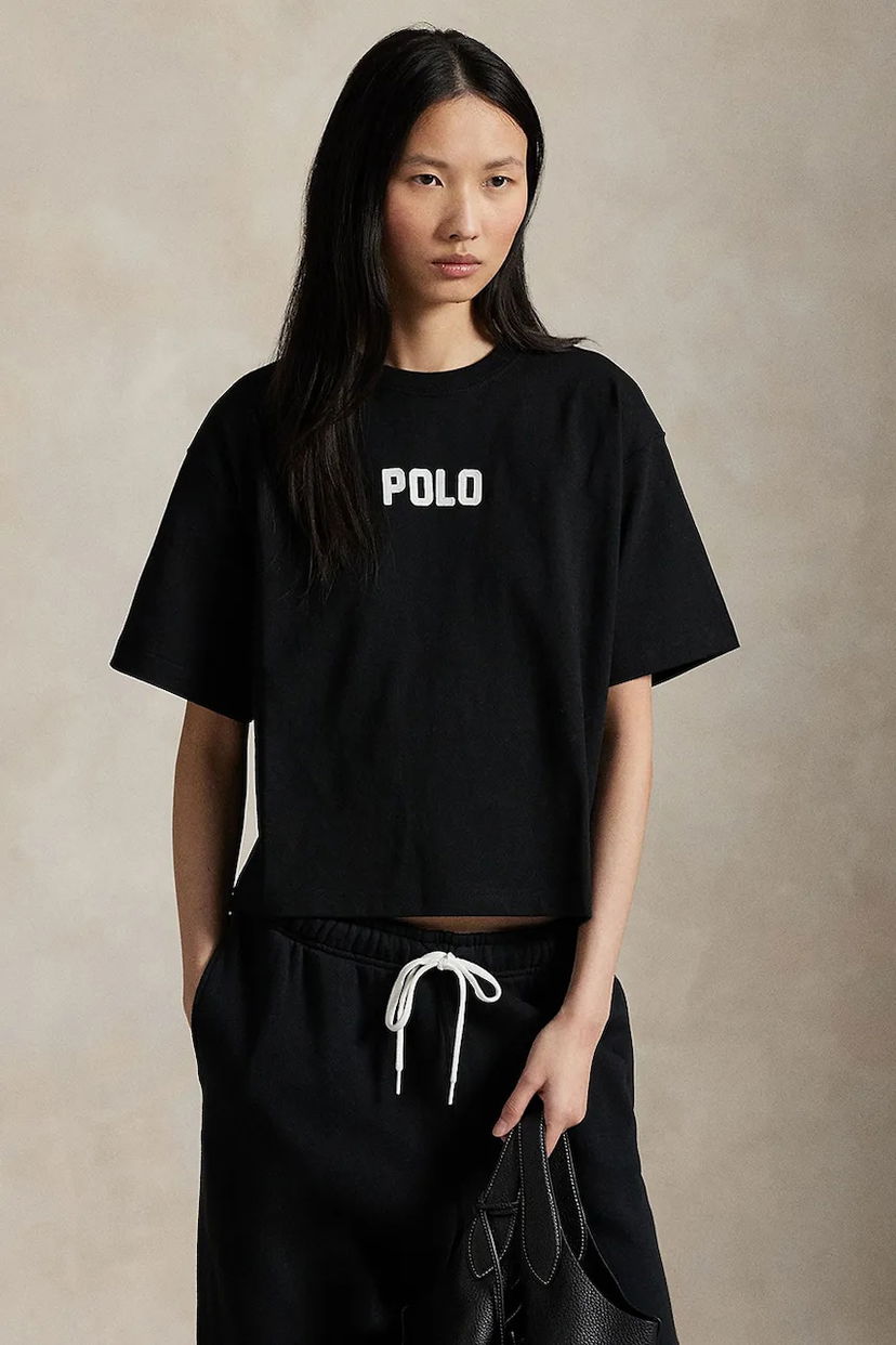 Tričko Polo by Ralph Lauren Polo Ralph Lauren Cropped T-Shirt Čierna | 211965119