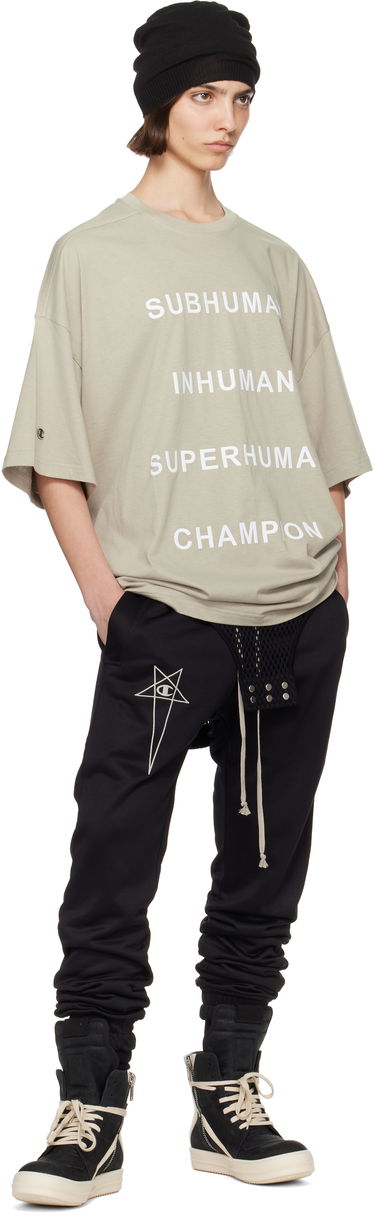 Tričko Rick Owens Rick Owens Champion Edition Tommy T-Shirt Béžová | CW01E1675 CHJG, 3
