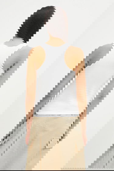 Tielko Palm Angels Palm Angels Classic Logo Rib Tank Top Biela | PWAC020C99FAB0010110, 2