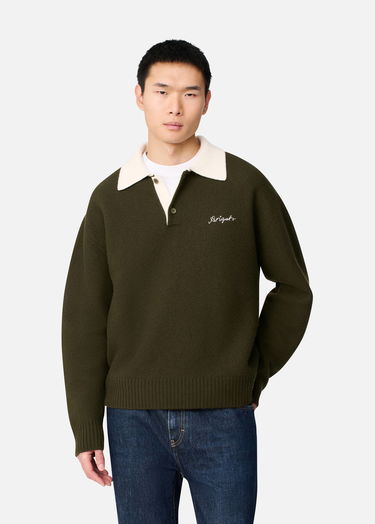 Sveter AXEL ARIGATO Sonny Knitted Polo Sweater Zelené | A3721001, 7