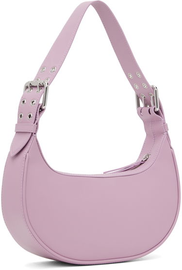 Taška cez rameno BY FAR Half Moon Leather Shoulder Bag Fialová | 23CASOHSLVMNAPMED, 2