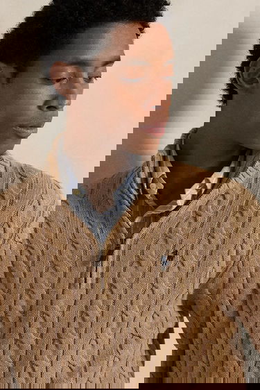 Sveter Polo by Ralph Lauren Polo Ralph Lauren Cable-Knit Half-Zip Sweater Béžová | 710810841, 3