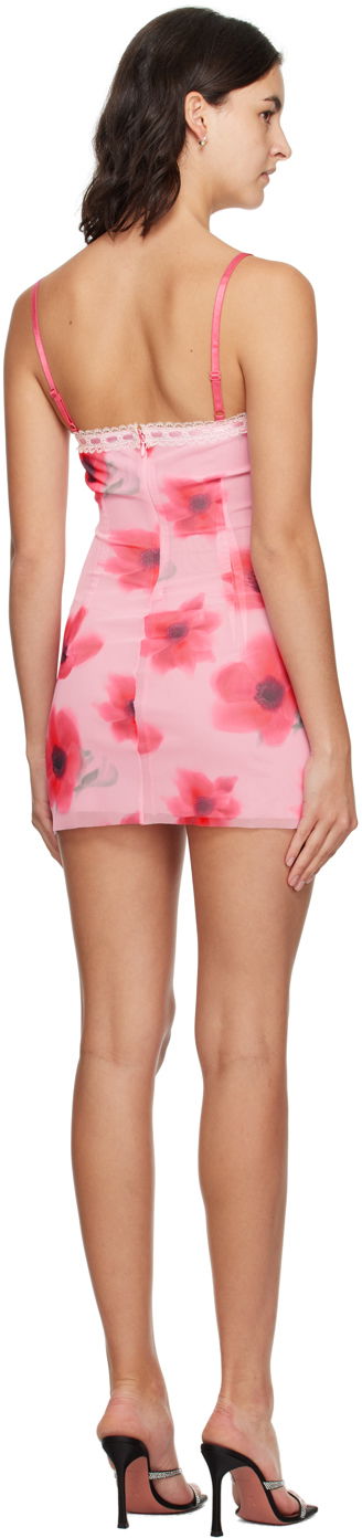 Šaty GUIZIO Guizio Floral Print Mini Dress Ružová | F23408K013, 2