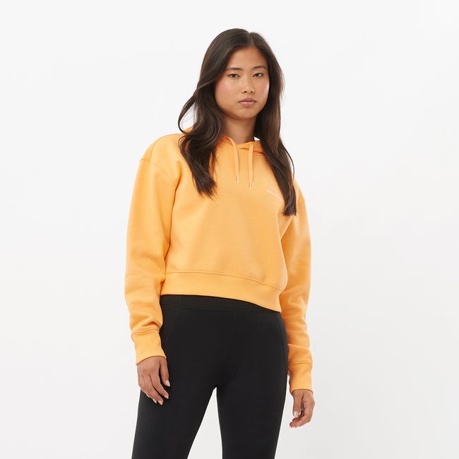Mikina Salomon Cropped Hoodie Oranžová | LC2524300, 0