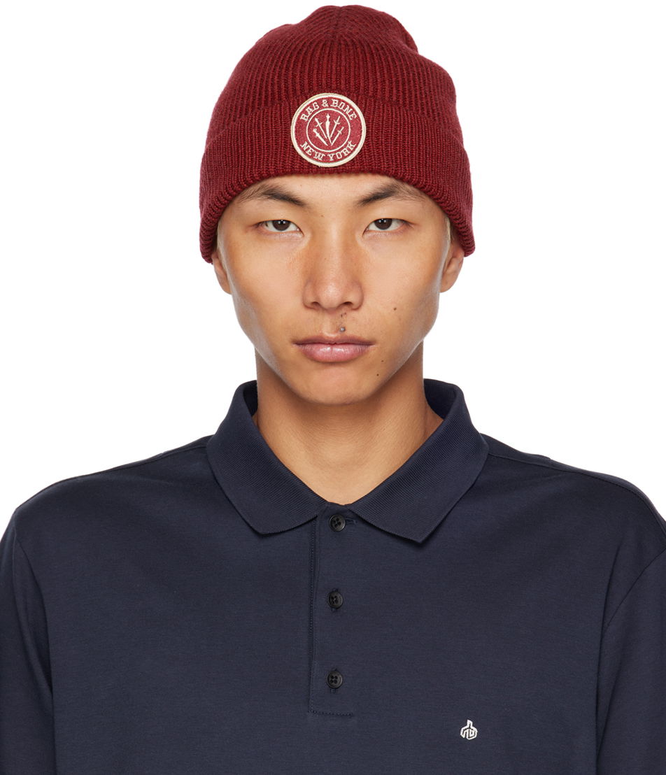 Kulicha rag & bone Rag & Bone Charlie Beanie Červená | MJK22HS005BV05, 0