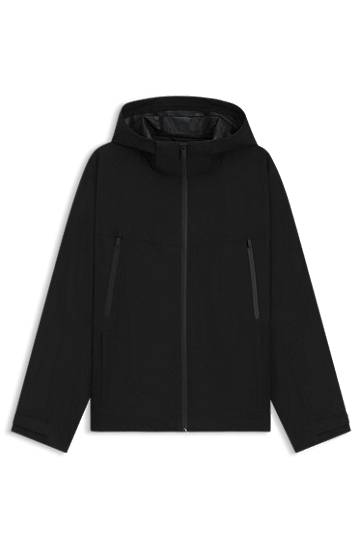 Vetrovka BOSS Waterproof Windbreaker Jacket with Inner Zipped Pocket Čierna | 50542491, 0