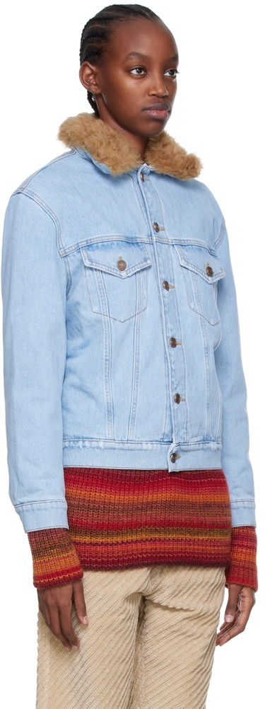 Bunda ERL ERL Faux Shearling Denim Jacket Modrá | ERL04J007, 1