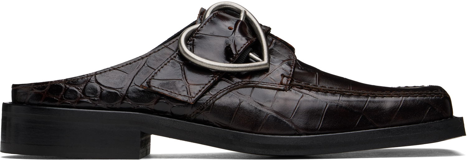Opasok Martine Rose Martine Rose Square Toe Buckle Mules Hnedá | 1056LE01710, 0