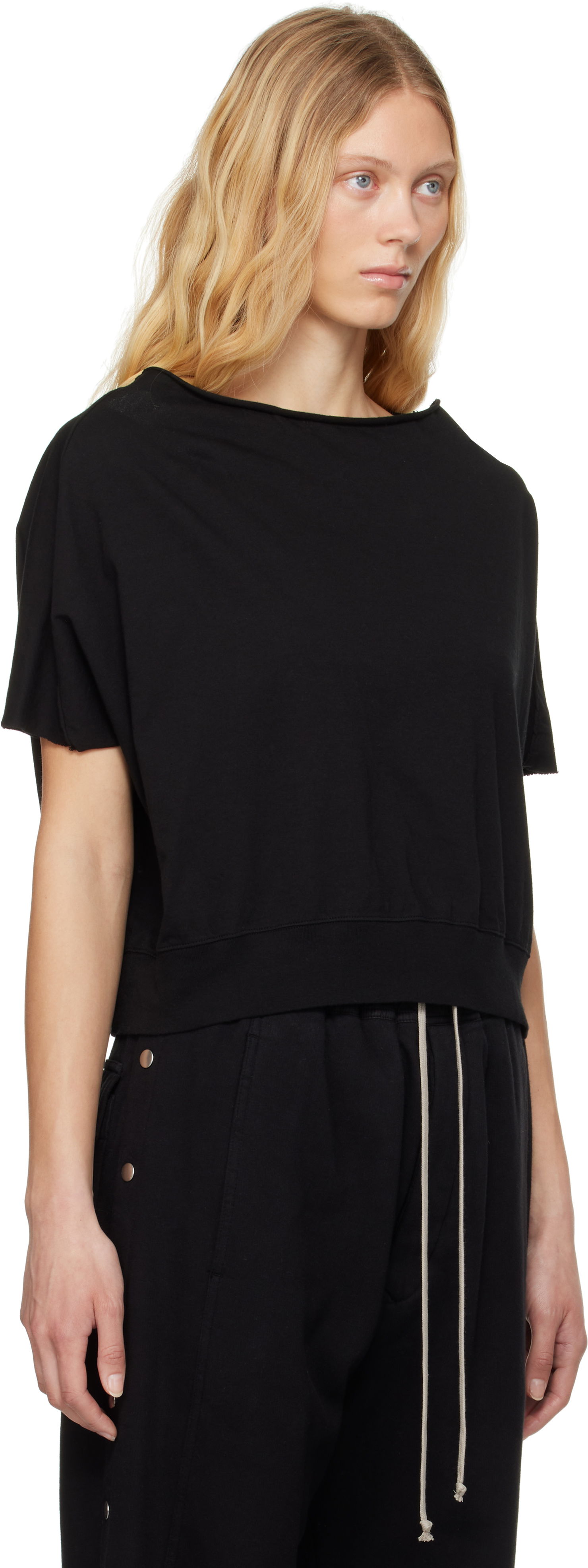 Crop Top Rick Owens Rick Owens DRKSHDW Hollywood Dagger T-Shirt Čierna | DS01E3243 RN, 1