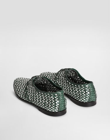 Doplnky Dolce & Gabbana Dolce & Gabbana Woven Leather Derby Shoes Zelené | A10872A9M518B918, 2