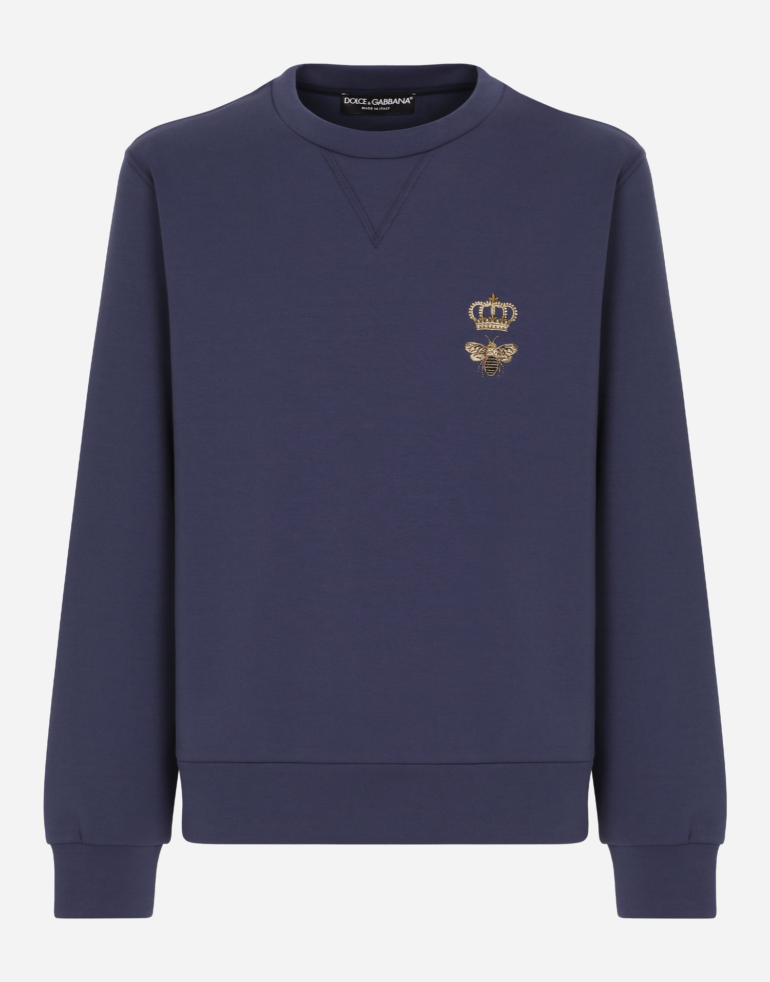 Mikina Dolce & Gabbana Cotton Jersey Sweatshirt With Embroidery Navy | G9ABJZHU7H9B0065, 0