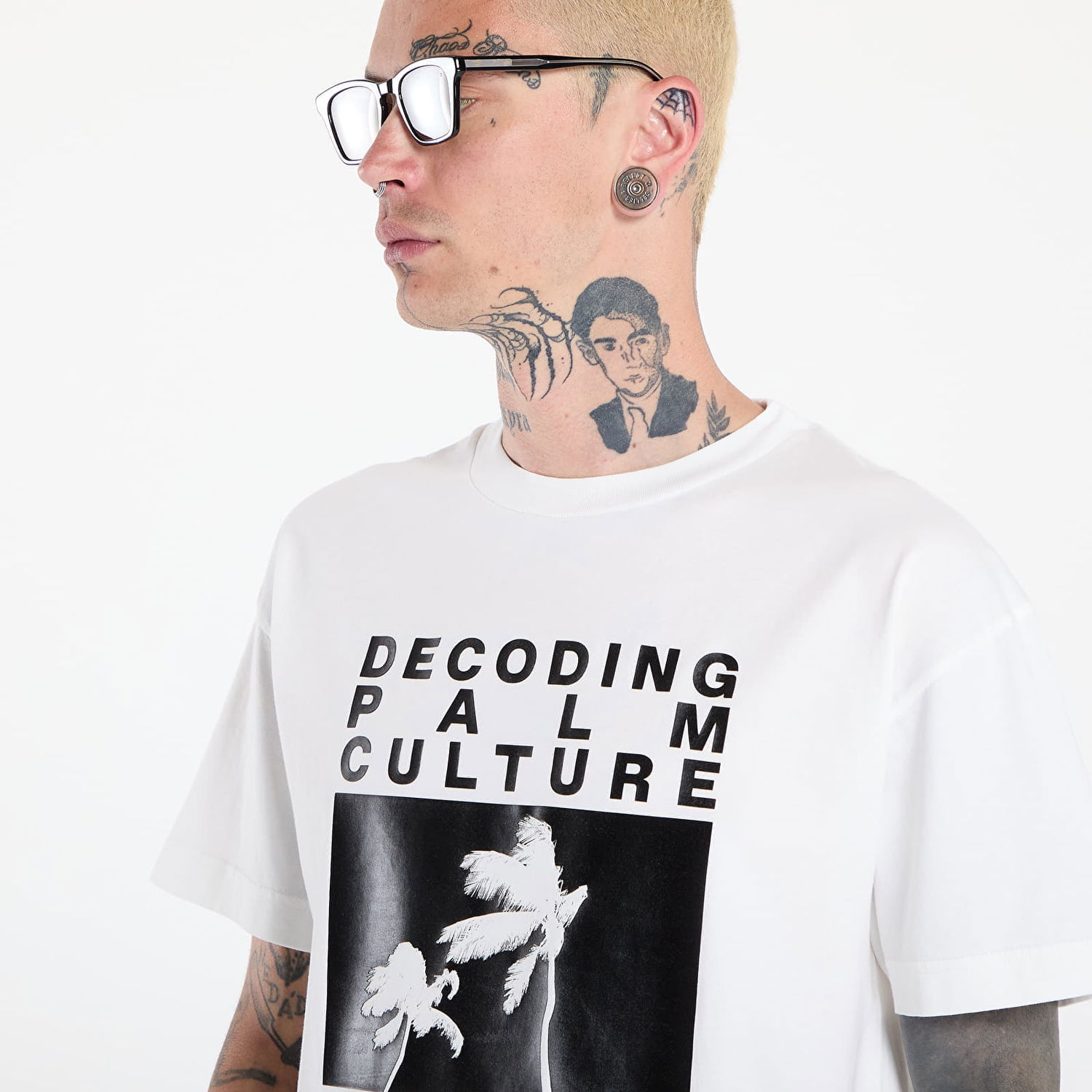 Tričko Palm Angels Palm Angels Dec Palm Culture Regular T-Shirt Biela | PMAA109F25JER0060310, 1