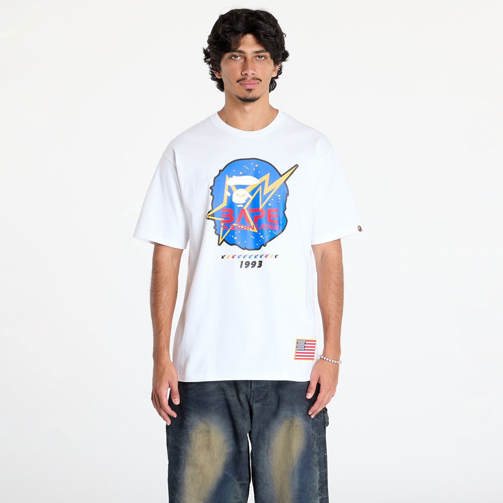 Space Ape Head Tee White