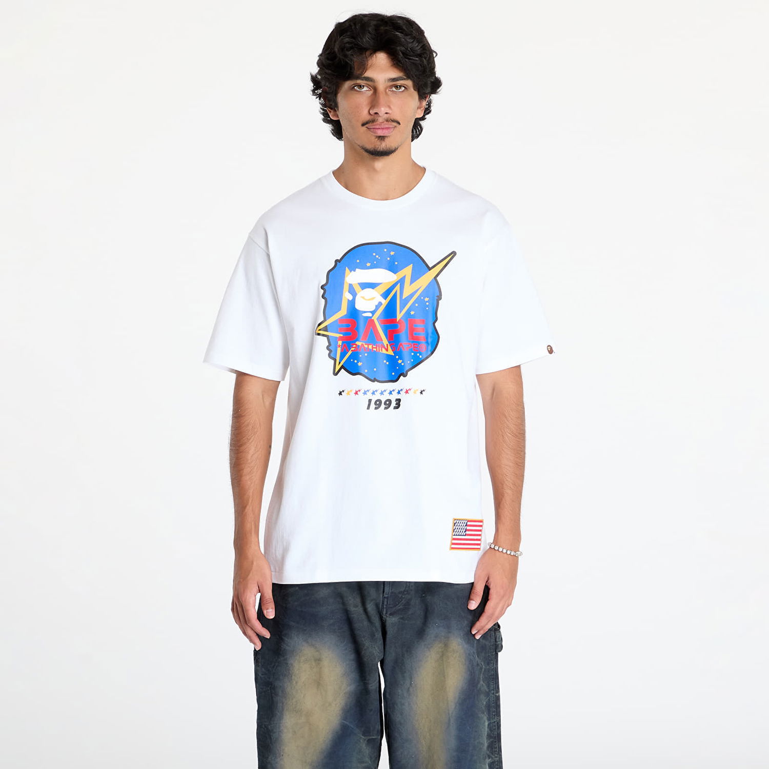 Tričko BAPE Space Ape Head Tee White Biela | 001TEK701016F WHT, 0