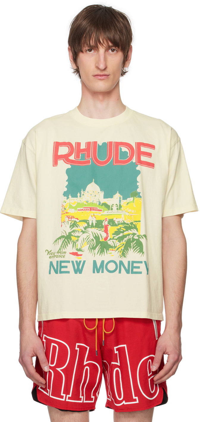 Tričko Rhude Windowsil T-Shirt Béžová | RHPS24TT35012611