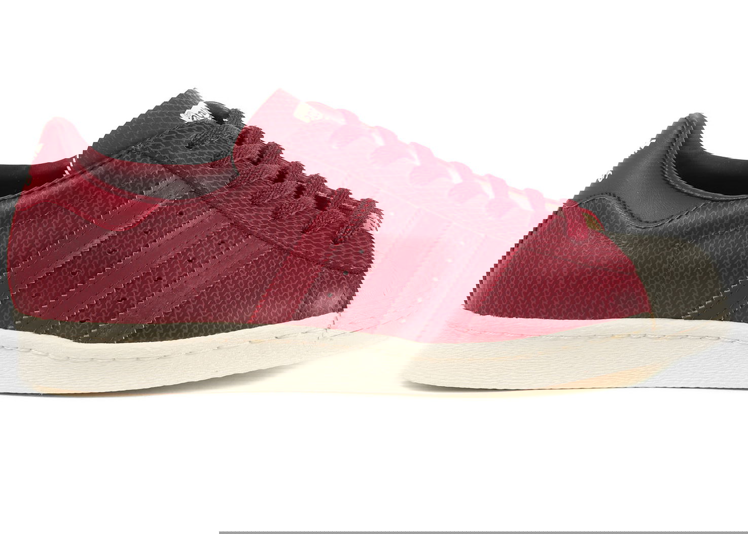 adidas Superstar 80s atmos Burgundy Snake