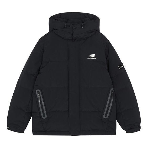 Prešívaná bunda New Balance Warm Hooded Down Jacket Čierna | AMJ14323-BK