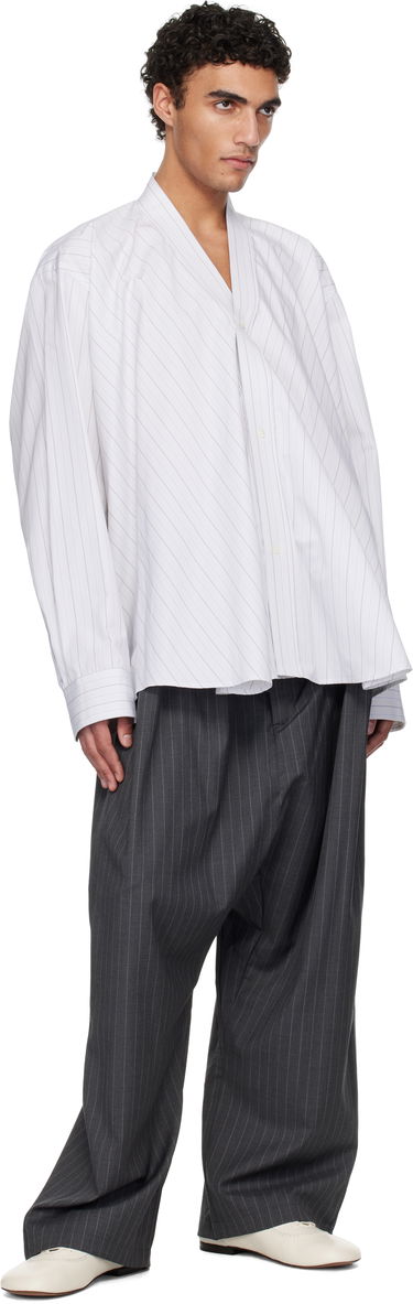 Košeľa HED MAYNER Hed Mayner Shawl Collar Shirt Biela | HMMA60014A-HA130, 3