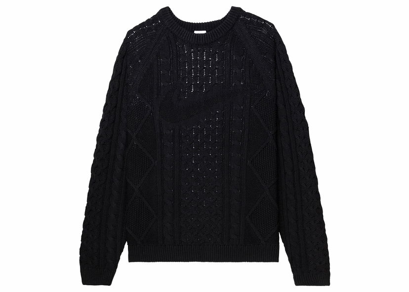 Sveter Nike Cable Knit L/S Sweater Čierna | DQ5177-010
