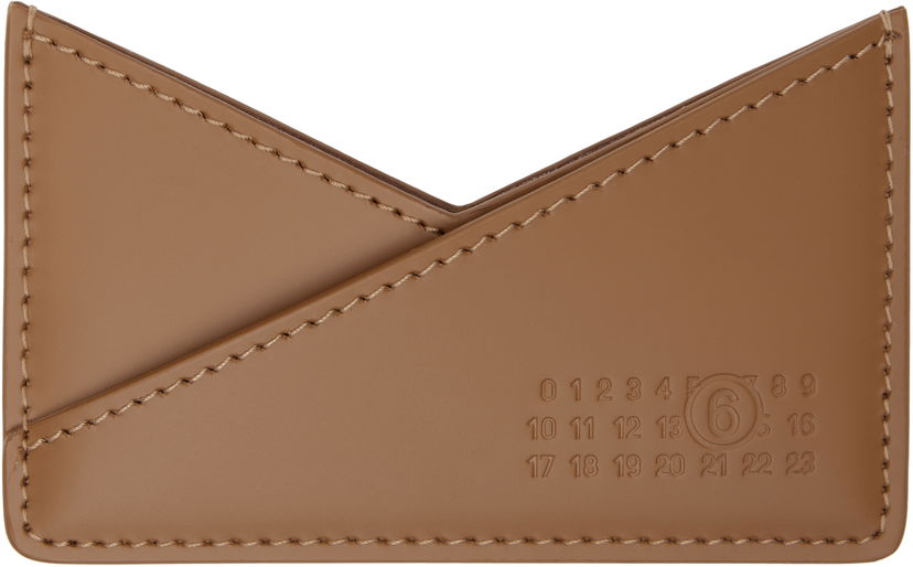 Peňaženka Maison Margiela MM6 Maison Margiela Triangle Card Holder Hnedá | SA6UI0014 P7183