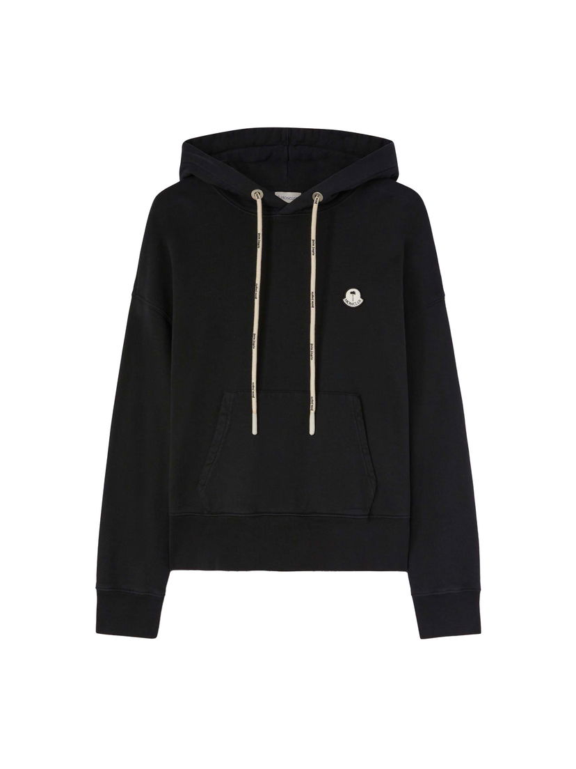 Mikina Moncler Palm Angels x Logo Patch Hoodie Čierna | I209L8G00011M2513999 & PMBB162T24FLE0011000