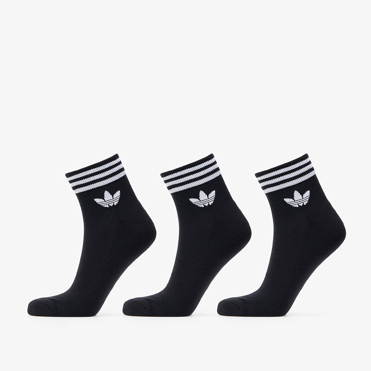 Ponožky adidas Originals Trefoil Ankle Socks 3-Pack Čierna | EE1151, 0