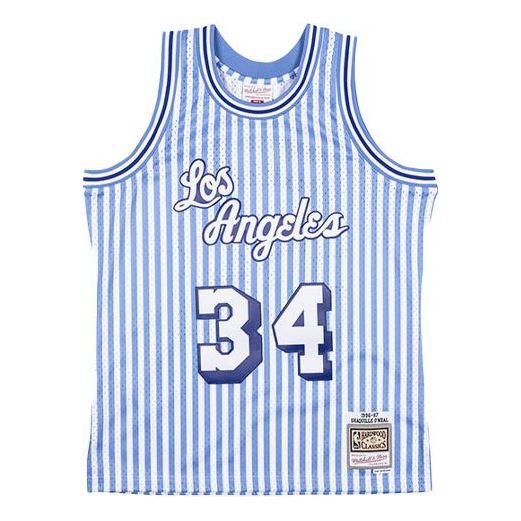 Dres Mitchell & Ness Mitchell & Ness Los Angeles Basketball Jersey Modrá | SMJYBW19047-LALPTBL96SON