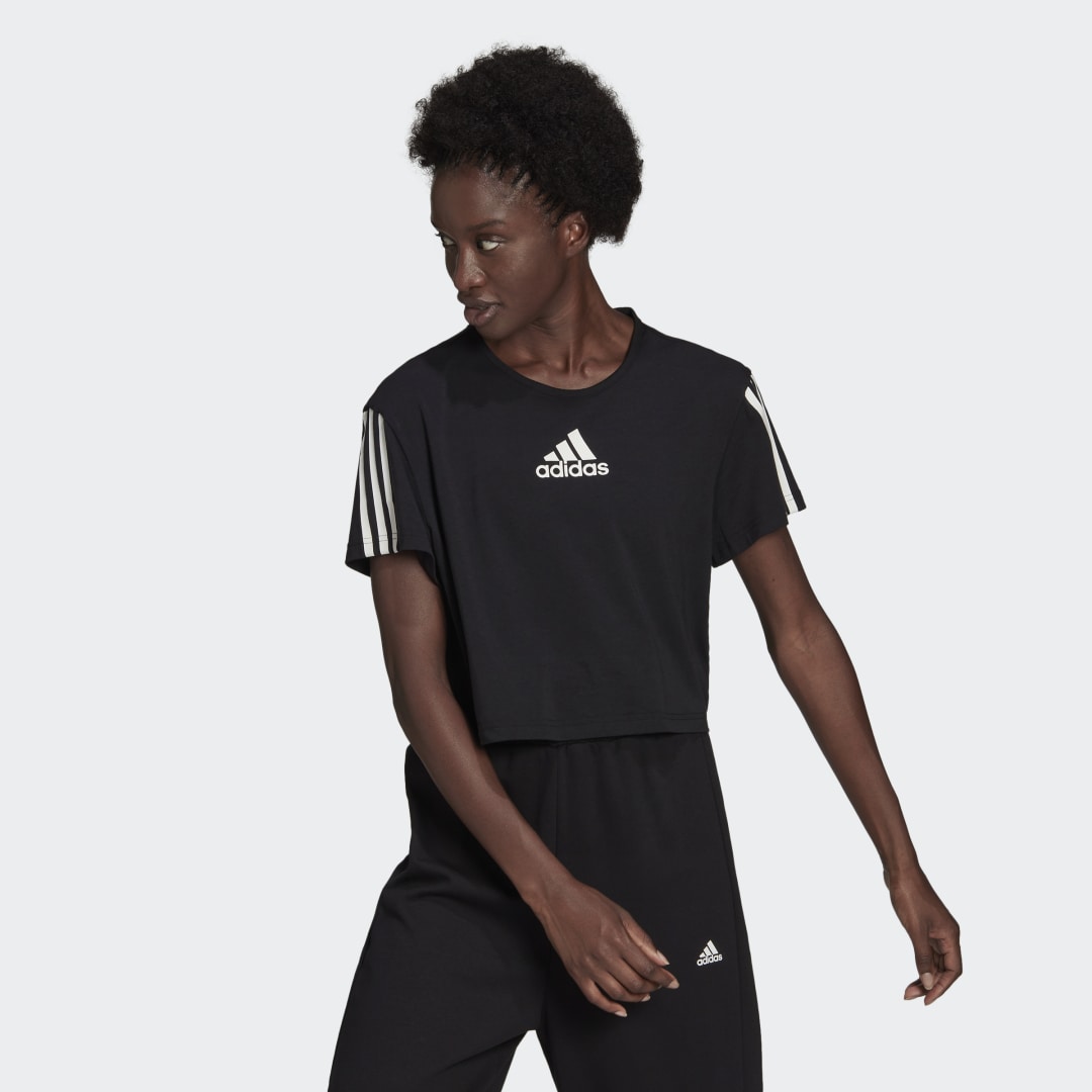 Tričko adidas Originals AEROREADY Made for Training Crop Sport Tee Čierna | HA1192, 1