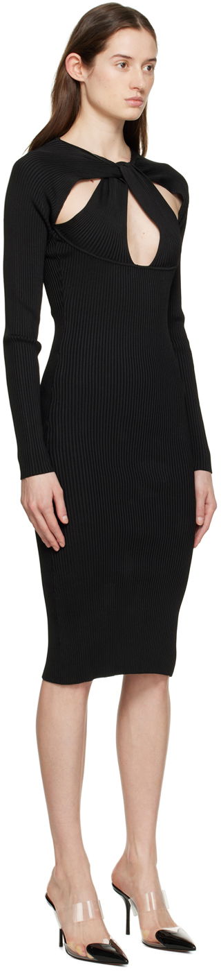 Šaty Coperni Twisted Cutout Midi Dress Čierna | COPML39600, 1