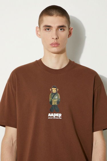 Tričko AAPE by A Bathing Ape AAPE Theme Print T-Shirt Hnedá | AAPTEM1498XXM, 4