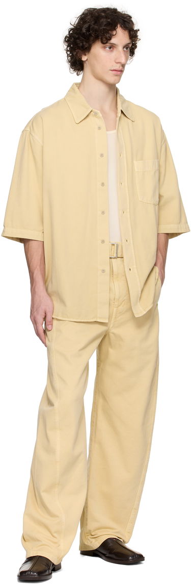 Košeľa LEMAIRE LEMAIRE Short Sleeve Denim Shirt Žltá | SH1174 LD1047, 3