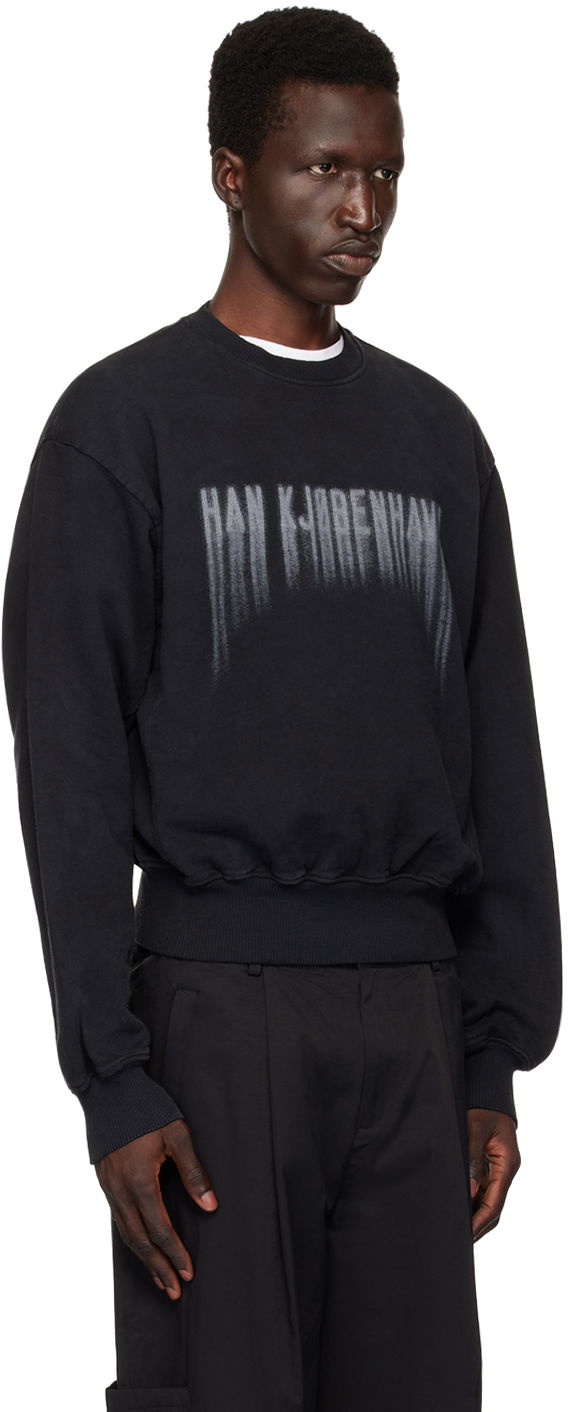 Mikina Han Kjøbenhavn Faded Logo Sweatshirt Čierna | M-134012, 1