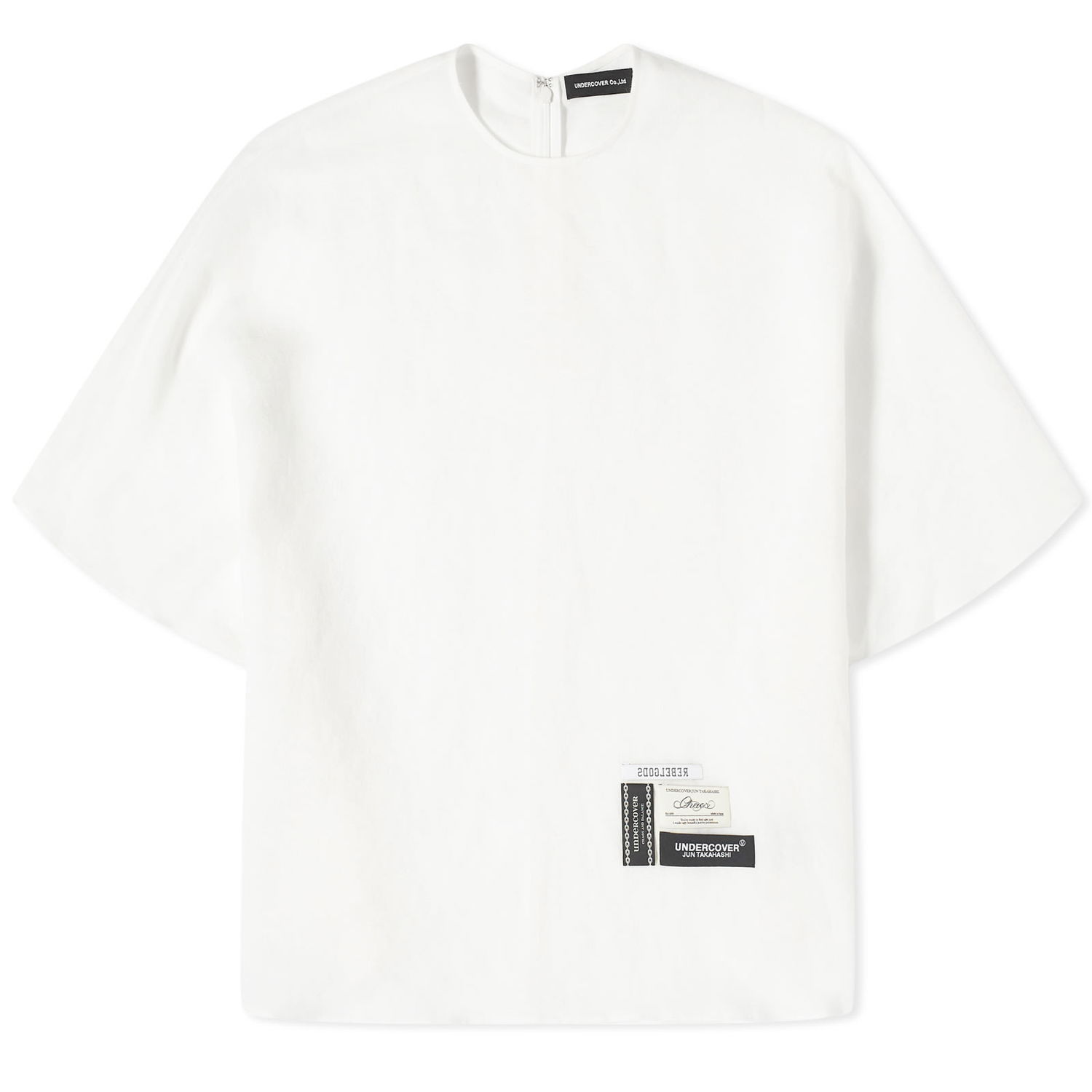 Tričko UNDERCOVER Blouse with Short Sleeves and Round Neck Biela | UC1D1402-2, 0