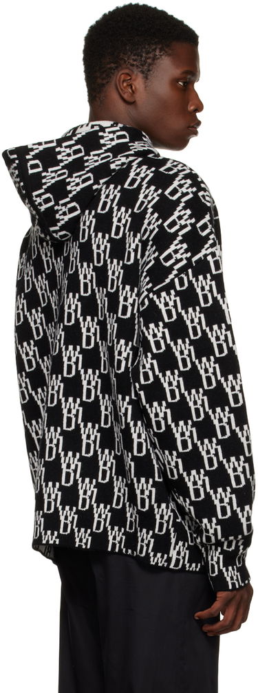 Mikina We11done We11done Jacquard Knit Hoodie Čierna | WD-KT3-22-628-U-BK, 2