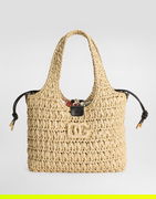 Dolce & Gabbana Raffia Crochet Shopping Bag