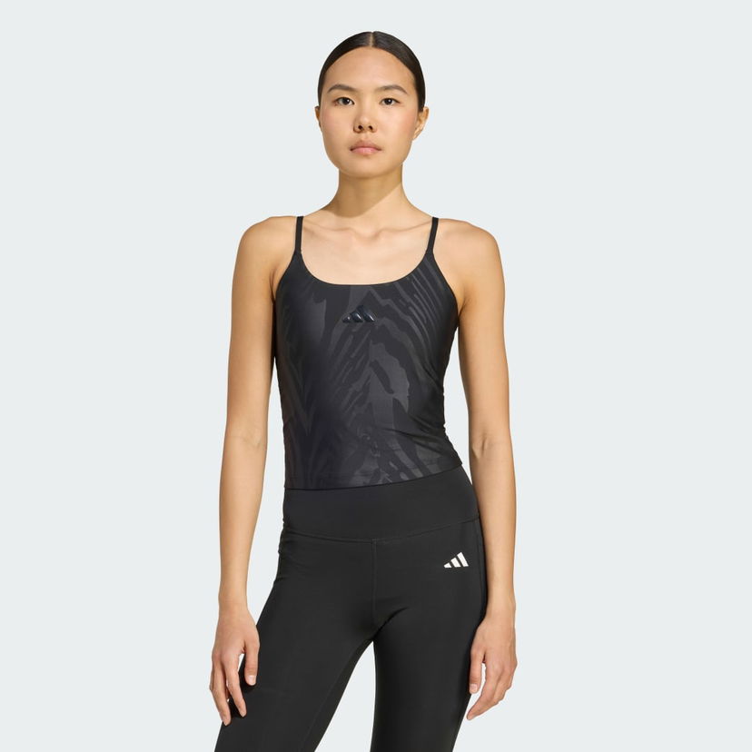 Tielko adidas Performance Optime Allover Print Training Tank Top Čierna | JV6961