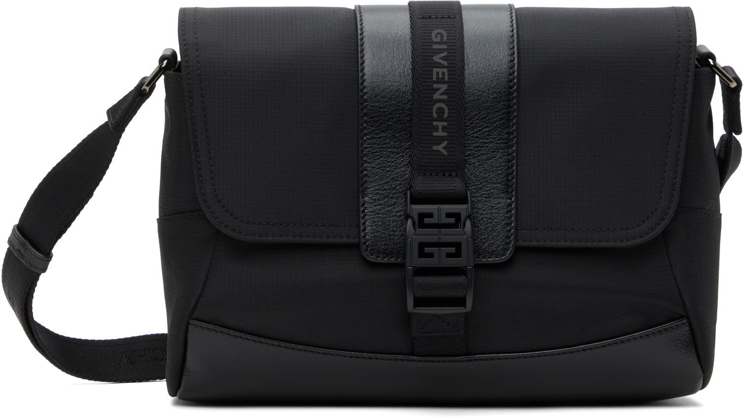 Taška cez rameno Givenchy Technical Canvas and Leather Small G-Trail Messenger Bag Čierna | BKU052K1X0001, 0