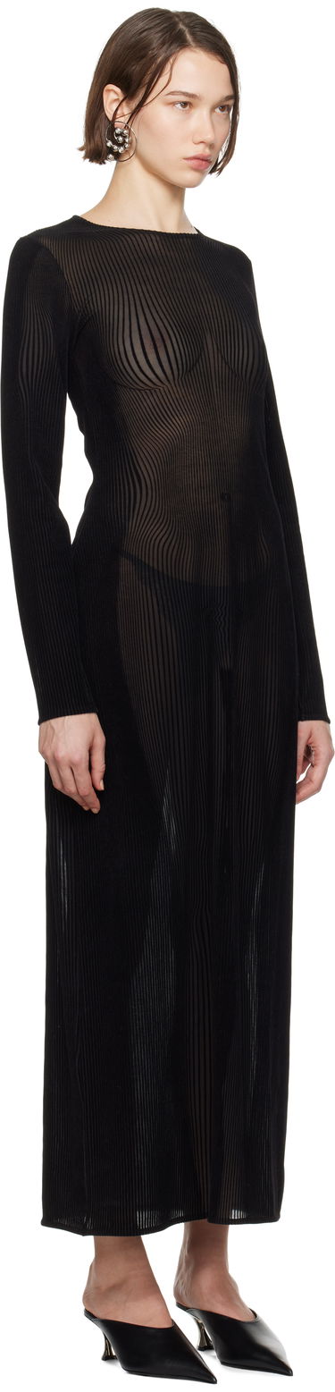 Šaty Jean Paul Gaultier Gaultier Morphing Pinstripe Maxi Dress Čierna | 24/31-F-RO270-T570-0000, 1