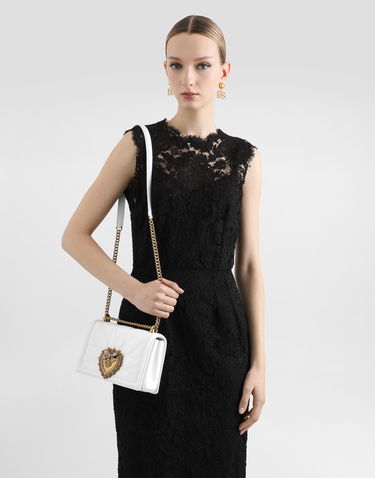 Taška cez rameno Dolce & Gabbana Medium Devotion Leather Shoulder and Crossbody Bag Biela | BB7158AW43780002, 1