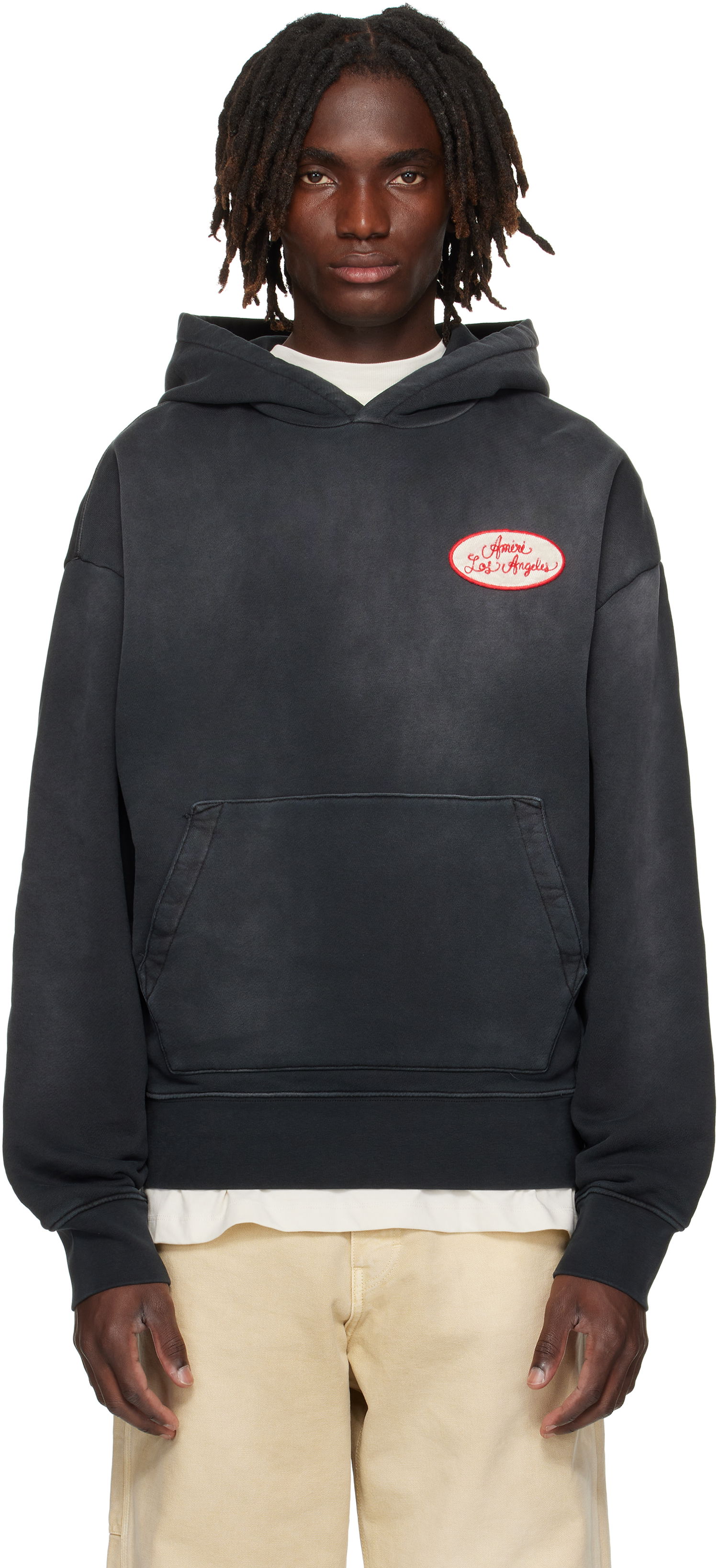 Mikina AMIRI AMIRI Station Patch Oversized Hoodie Čierna | AMJYHD1119, 0