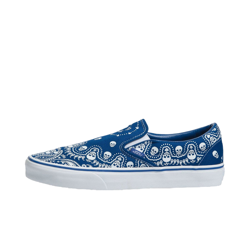 Tenisky a topánky Vans Slip-On Skull Bandana Blue Modrá | VN0A33TB42U