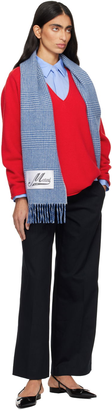 Šál Marni Wool Glen Plaid Scarf Modrá | SCMC0141Y0 UAW056, 2