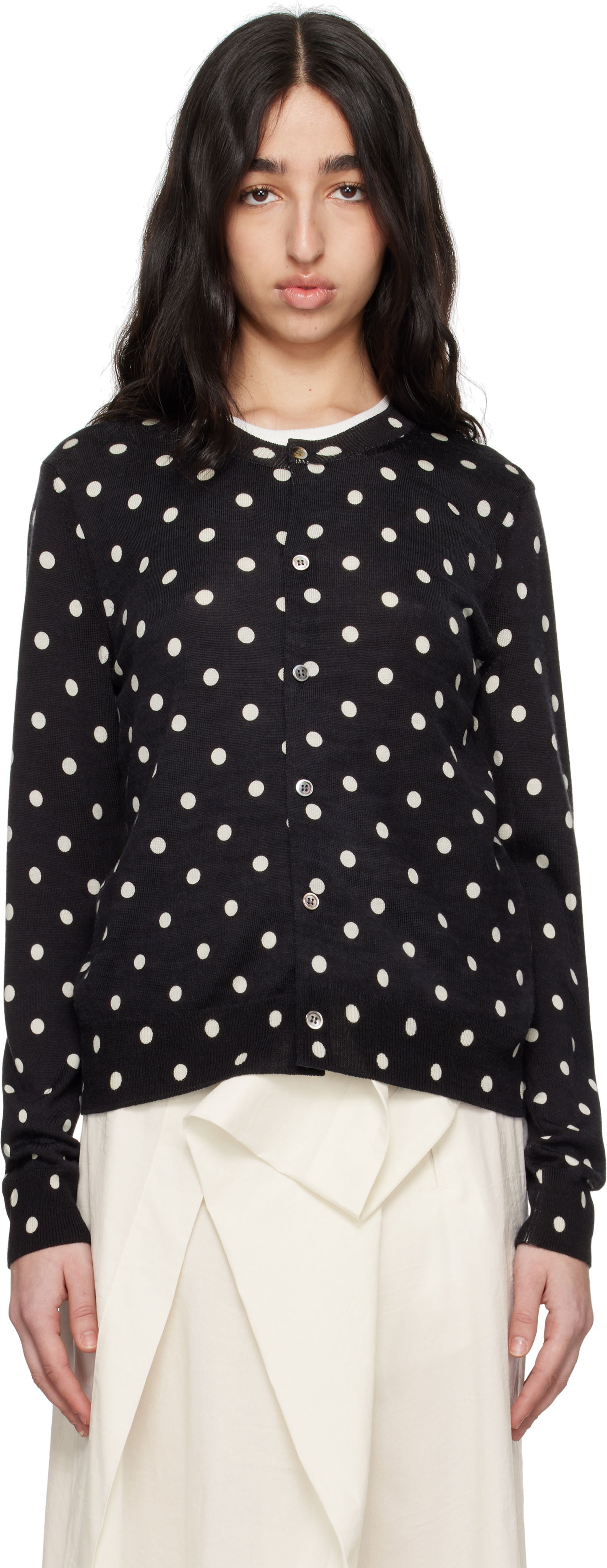 Sveter Comme des Garçons Comme des Garçons Polka Dot Cardigan Čierna | RO-N505-051-1, 0