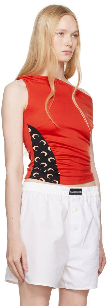 Tielko Marine Serre Marine Serre Draped Jersey Top Červená | WTO432A CJER0077, 1