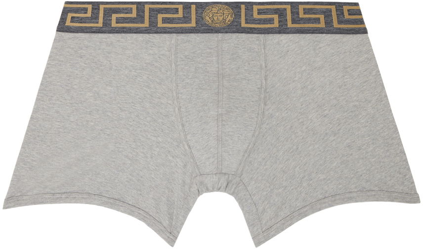 Boxerky Versace Greca Border Boxers Šedá | AU10028 A232741, 0