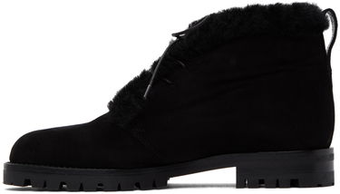 Oblečenie Manolo Blahnik Manolo Blahnik Mircus Suede Ankle Boots with Shearling Trim Čierna | 320-1233-0004, 2