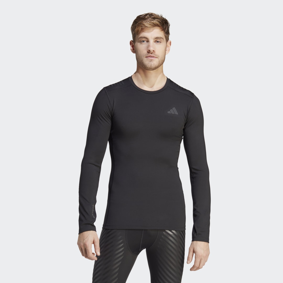 Tričko adidas Performance Techfit Control Training Long Sleeve Čierna | HS9814, 0